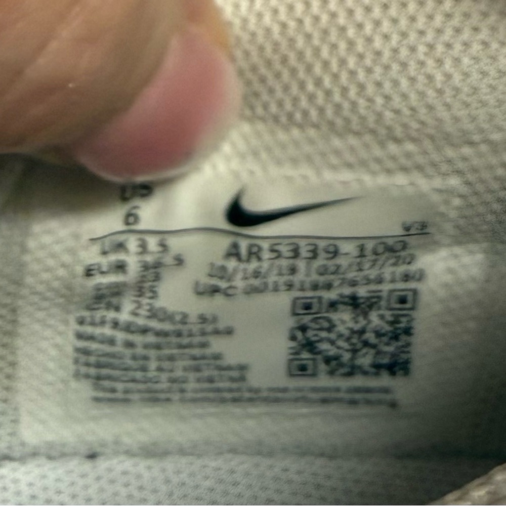 Nike Air Force 1 Sage Low White Platform Sneakers | Women’s Size 6  Street Style - Picture 7 of 8